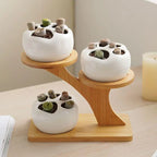 Dekoracyjny stojak na rośliny – bambusowy