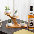 Dekoracyjny stojak na rośliny – bambusowy