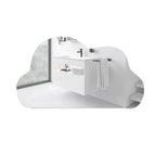 Nowoczesne, samoprzylepne lustro w kształcie chmury