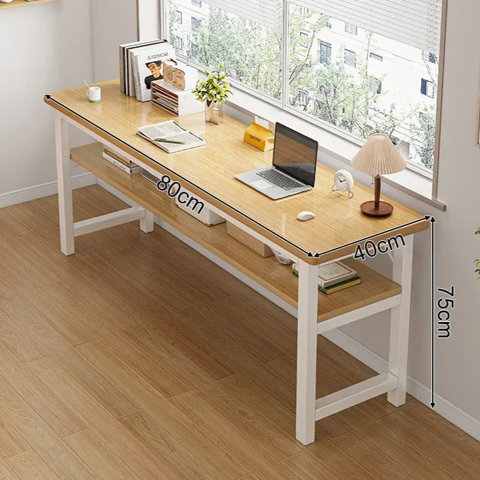 Długie, podwójne biurko