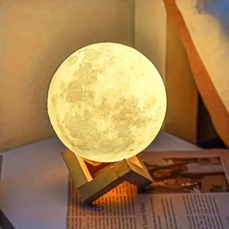 Lampka nocna 3D w kształcie księżyca