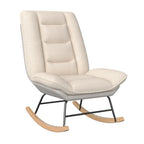 Nowoczesny fotel bujany z podnóżkiem