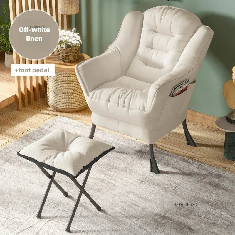 Nowoczesny fotel z podnóżkiem