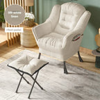 Nowoczesny fotel z podnóżkiem