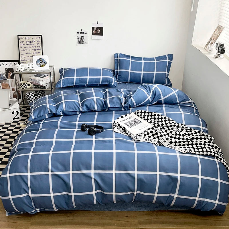 Komplet poszewek w kratę