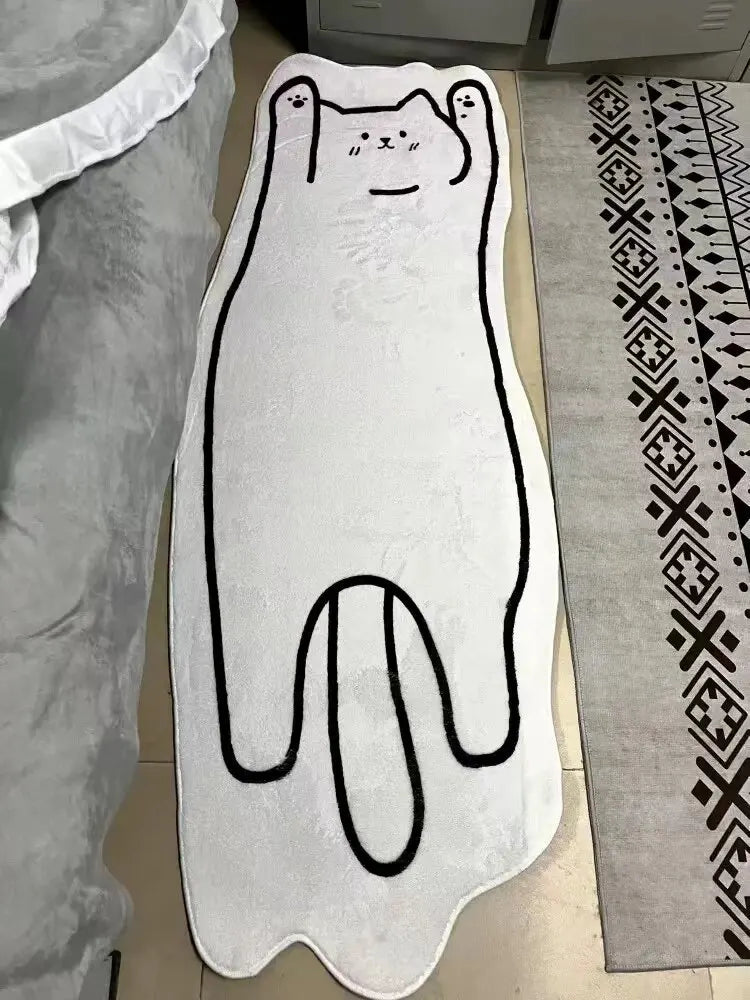 Miękki dywan w kształcie kotka