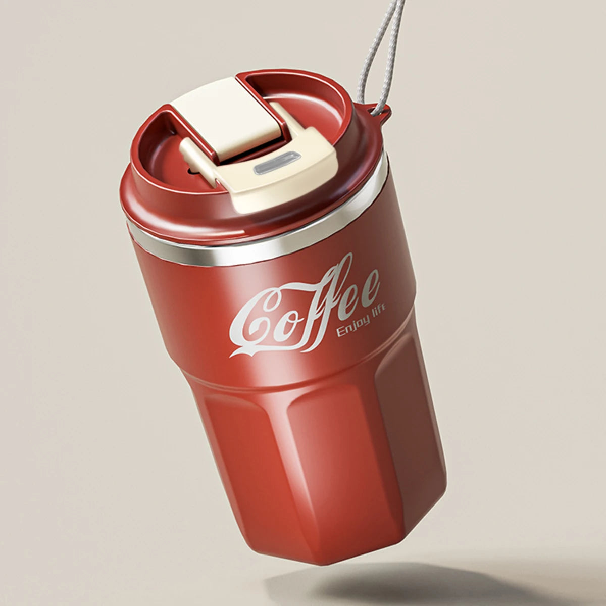 Kubek Termiczny z Uchwytem ze Stali Nierdzewnej "Coffee"