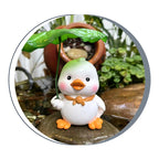 Figurka Kaczuszka z Parasolem z Liścia Lotosu