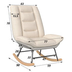 Nowoczesny fotel bujany z podnóżkiem