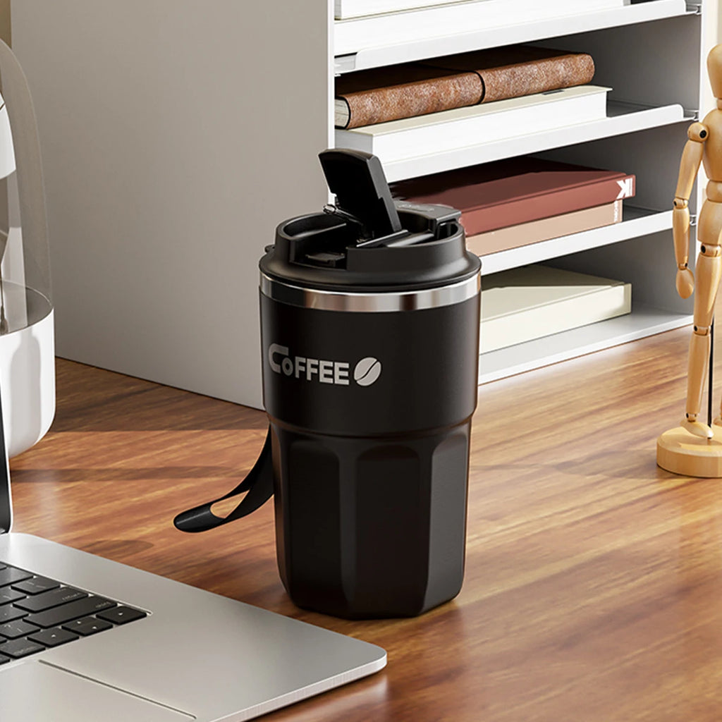 Kubek Termiczny z Uchwytem ze Stali Nierdzewnej "Coffee"