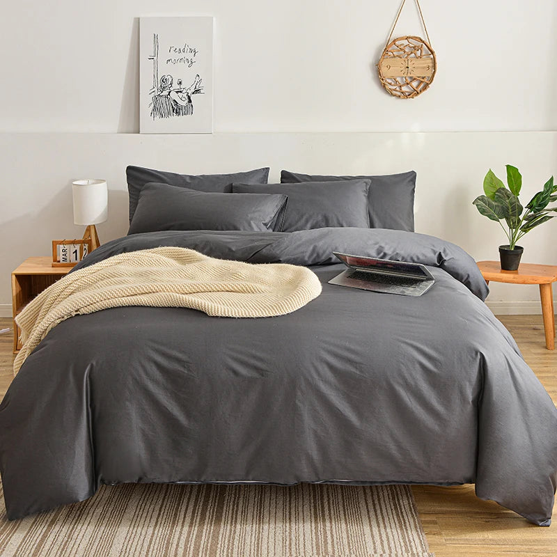 Elegancki Zestaw Pościeli w Jednolitym Kolorze
