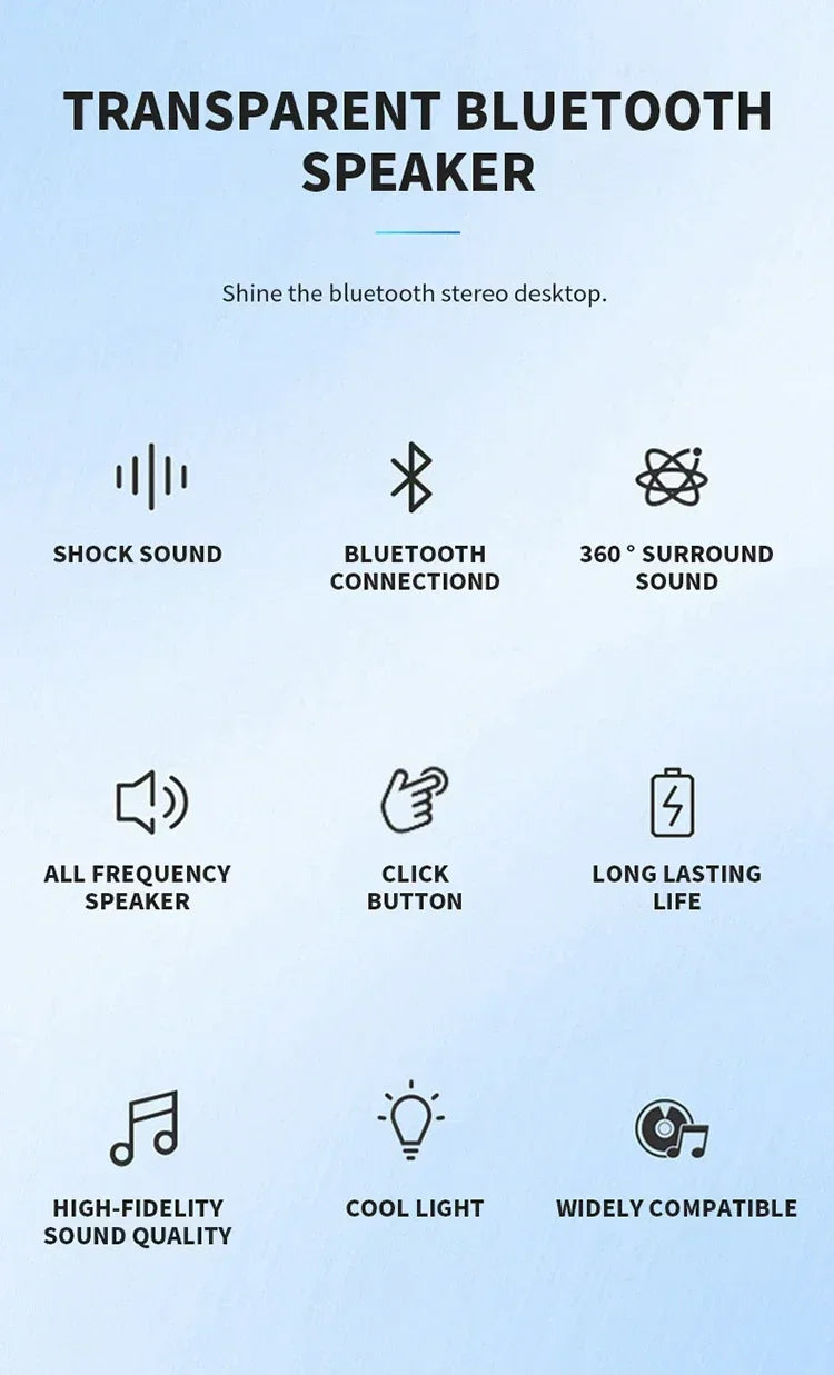 Przenośny Głośnik Bluetooth 5.0 z Oświetleniem RGB