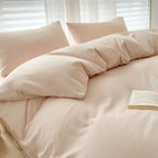 Miękki i oddychający komplet poszewek i prześcieradło w różnych kolorach