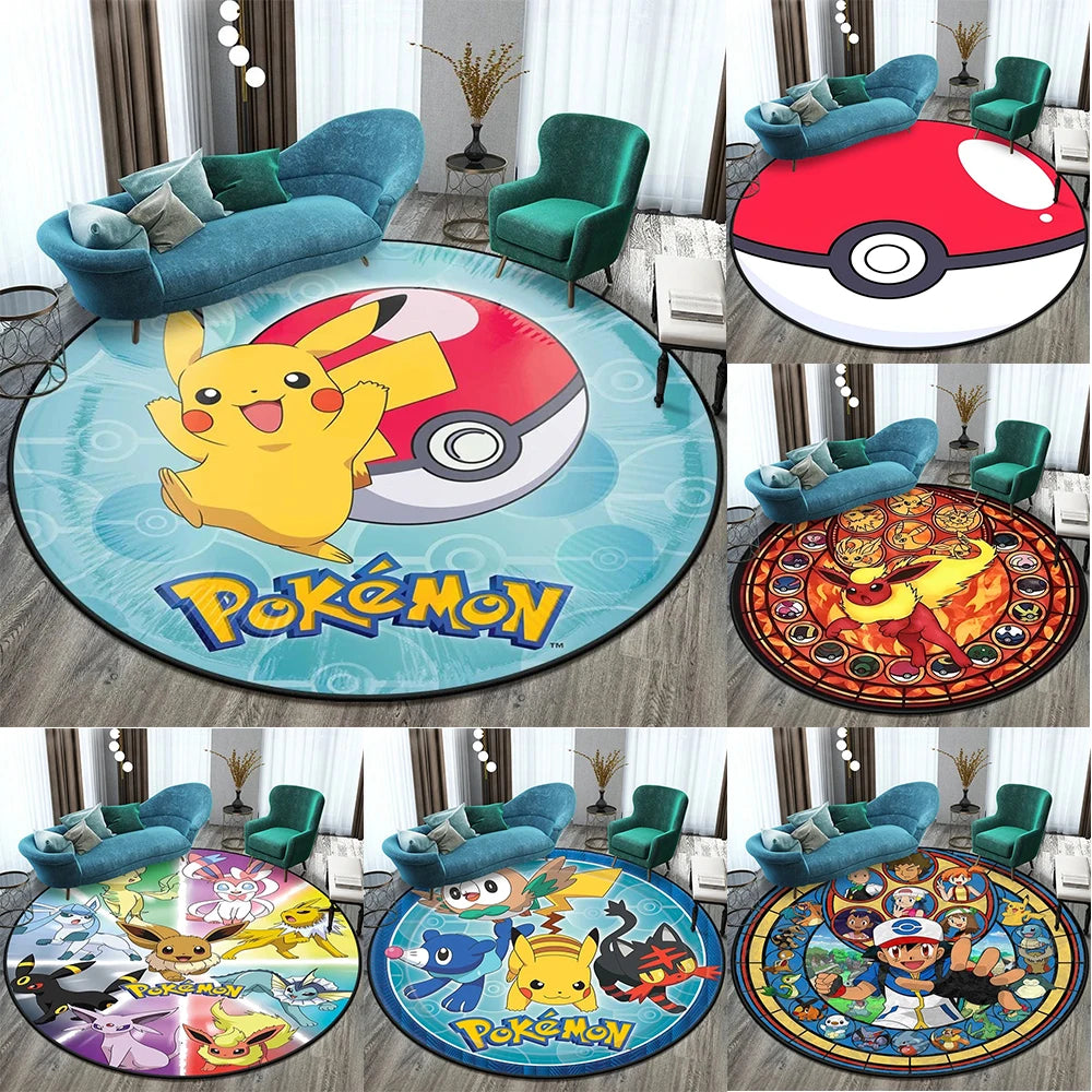Okrągły dywanik z Pikachu i Pokeball