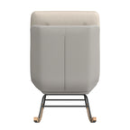 Nowoczesny fotel bujany z podnóżkiem