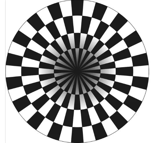 Okrągły dywan z efektem 3D