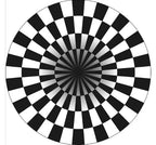 Okrągły dywan z efektem 3D