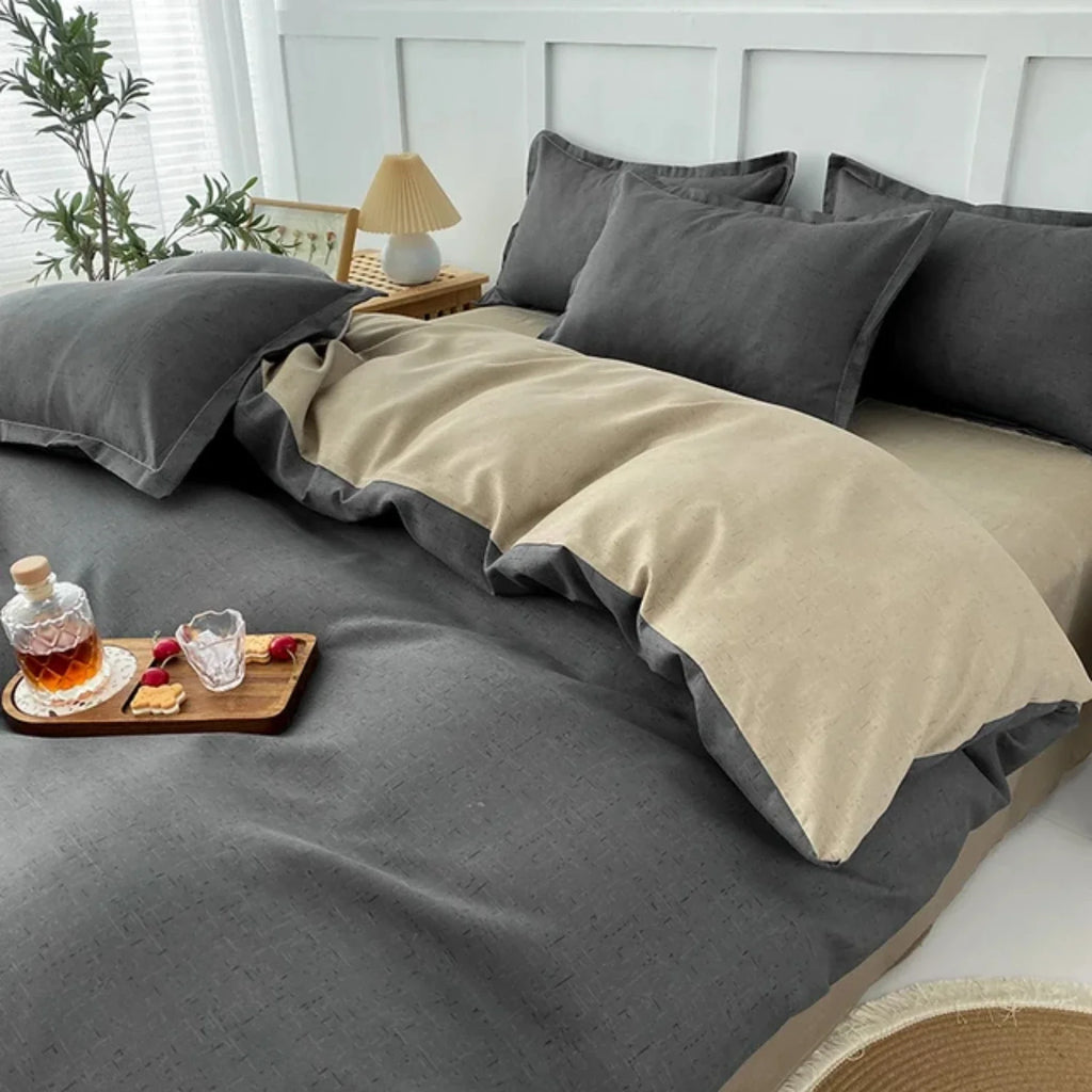 Komplet poszewek w kolorze szarym