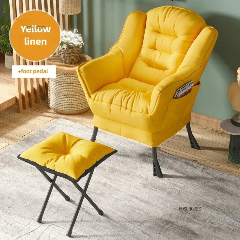 Nowoczesny fotel z podnóżkiem