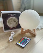 Lampka nocna 3D w kształcie księżyca